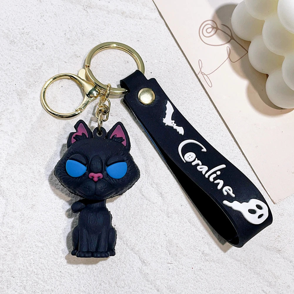 Anime Coraline & The Secret Door Figure Keychain Cartoon Doll Schoolbag Pendent Car Key Accessories Kids Toy Gifts for Friends style 1 - ihavepaws.com