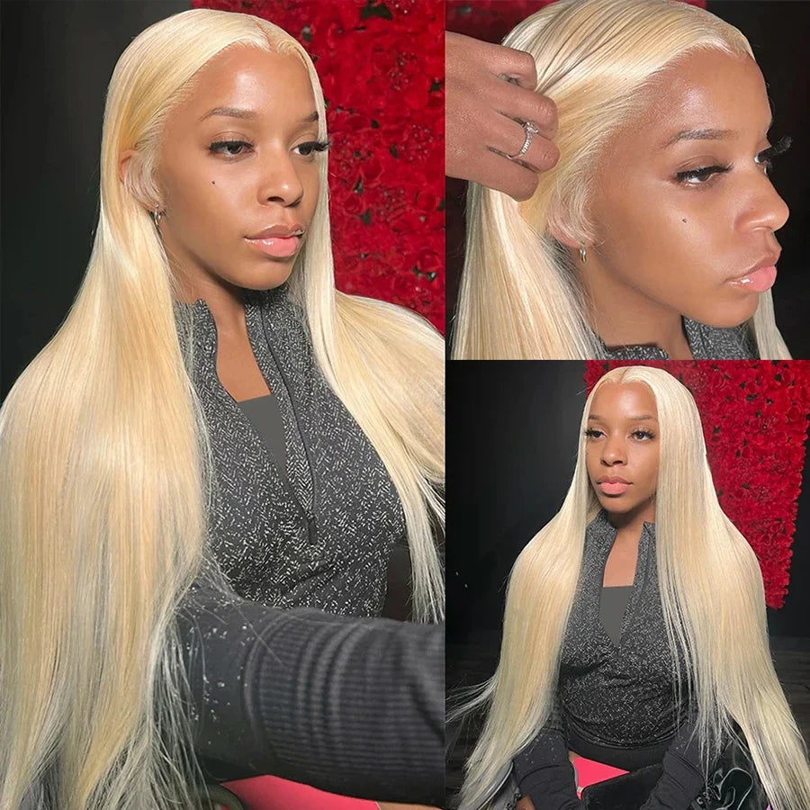 13x6 Transparent 613 Blonde Lace Frontal Human Hair Wigs 613 Wig Brazilian Bone Straight 13x4 Lace Front Human Hair Wig MYLOCKME