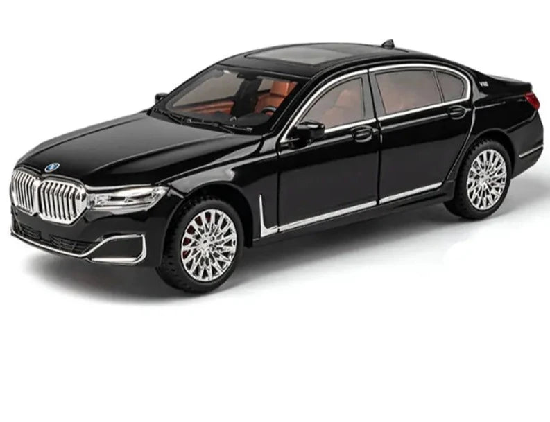 1/24 BMW7 Series 760 LI Alloy Car Model Diecasts Metal Vehicles Car Model High Simulation Sound and Light Collection Kids Toys Gift Black 1 - IHavePaws