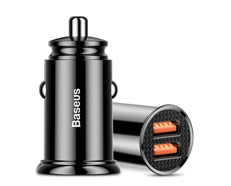 Baseus USB Car Charger Quick Charge 4.0 QC4.0 QC3.0 QC SCP 5A PD Type C 30W Fast Car USB Charger For iPhone Xiaomi Mobile Phone 30W Dual Charger - IHavePaws