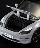 1:24 Tesla Model 3 Model Y Model X Roadster Alloy Car Model Diecast Metal Toy Vehicles Car Model Simulation Sound and Light - IHavePaws