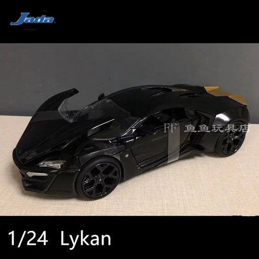 1:24 Lykan Hypersport Alloy Sport Car Model Diecast Metal SuperCar Racing Car Model High Simulation Collection Children Toy Gift Black - IHavePaws