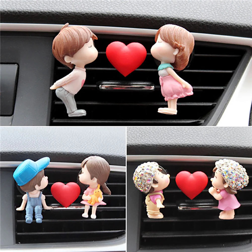 Boy Girl Couple Car Perfume Lovely Air Conditioning Aromatherapy Clip Cute Car Accessories Interior Woman Air Freshener Gift - IHavePaws