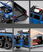 1/28 Ford Raptor F150 Alloy RV Caravan Car Model Diecasts Off-road Touring Camping Vehicles Car Model Sound Light Kids Toys Gift