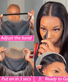 Wear To Go Glueless  6x4/5x5 Wig 34 36 Inch Bone Straight Wig Human Hair Pre plucked  Transparent Lace Front Wig For Black Women