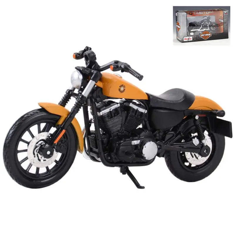Maisto 1:18 Harley Davidson Sportster Iron 883 Alloy Motorcycle Model Diecast Metal Street Racing Motorcycle Model Kids Toy Gift Orange - IHavePaws