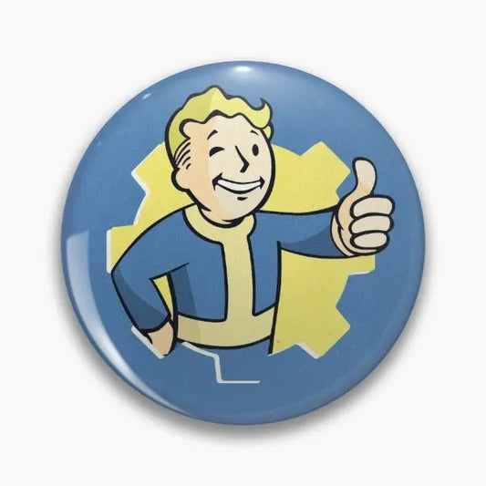 Fallout Shelter Vault Boy 1 Soft Button Pin Fashion Badge Cute Brooch Metal 32mm(1.25in) - IHavePaws