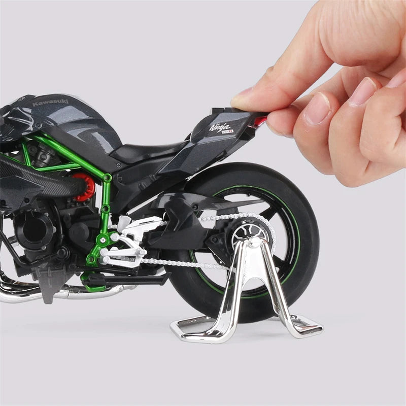 Large Size 1/9 KAWASAKI H2R Alloy Racing Motorcycle Simulation Metal Street Motorcycle Model Sound and Light Childrens Toys Gift - IHavePaws