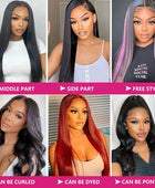 Wear To Go Glueless  6x4/5x5 Wig 34 36 Inch Bone Straight Wig Human Hair Pre plucked  Transparent Lace Front Wig For Black Women