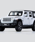 1:32 Jeep Wrangler Rubicon Alloy Car Model Diecasts Metal Off-road Vehicles Car Model Simulation Sound and Light Kids Toys Gift White - IHavePaws
