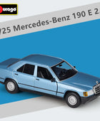 Bburago 1:24 Mercedes-Benz 190 E 2.6 Alloy Car Model Simulation Diecast Metal Classic Retro Old Car Vehicles Model Kids Toy Gift Blue - IHavePaws