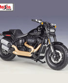 Maisto 1:18 Harley Davidson 2022 Fat Bob 114 Alloy Racing Motorcycle Model Diecasts Street Sports Motorcycle Model Kids Toy Gift Black retail box - IHavePaws