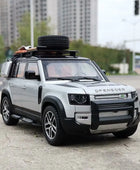1/24 Range Rover Defender Alloy Car Model Diecast Metal Toy Off-road Vehicles Model Simulation Sound Light Collection Kids Gifts Silvery - IHavePaws