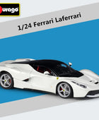 Bburago 1:24 Ferrari Laferrari Aperta Alloy Sports Car Model Simulation Diecasts Metal Racing Car Model Collection Kids Toy Gift Hardtop white - IHavePaws