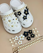 Shoe Charms for Crocs DIY Garden Shoe Floral Pearl Chain Decoration Buckle for Croc Hole Shoe Charm Set Accessories - IHavePaws