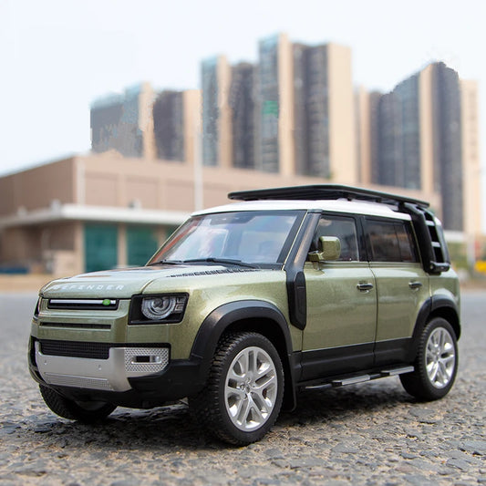 1/18 Range Rover Defender SUV Alloy Car Model Diecast Metal Toy Off-road Vehicles Car Model Sound and Light Simulation Kids Gift - ihavepaws.com