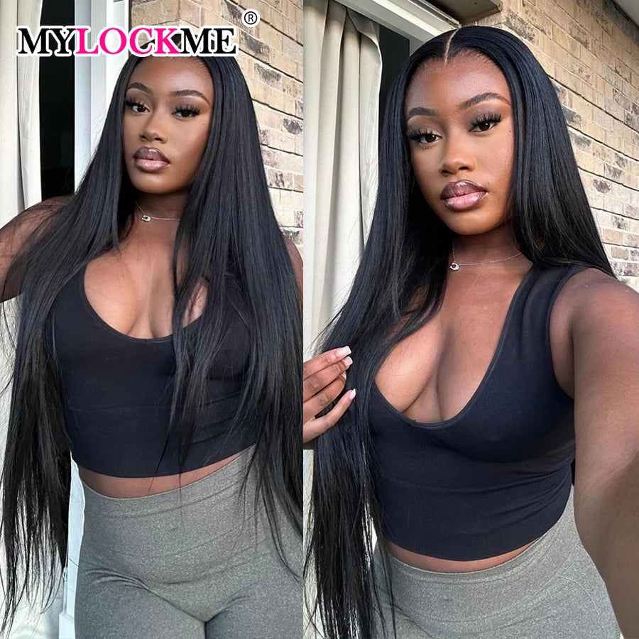 Glueless Wig Straight Human Hair 6x4 5x5 13x4 13x6 Lace Front Wig Human Hair Ready To Wear Pre Cut Lace Wig No Glue 180 Density