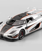 1:24 Koenigsegg ONE 1 Alloy Racing Car Model Diecast Metal Sports Car Vehicle Model Simulation Sound and Light Children Toy Gift Silvery - IHavePaws