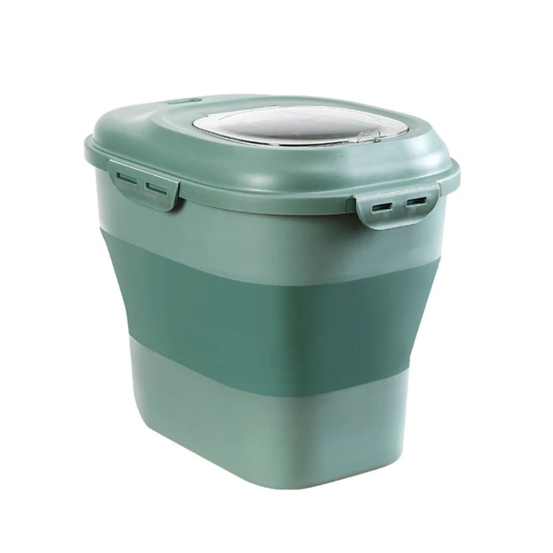 Pet Dog Food Storage Container Large 15kg Dry Cat Food Box Green - ihavepaws.com