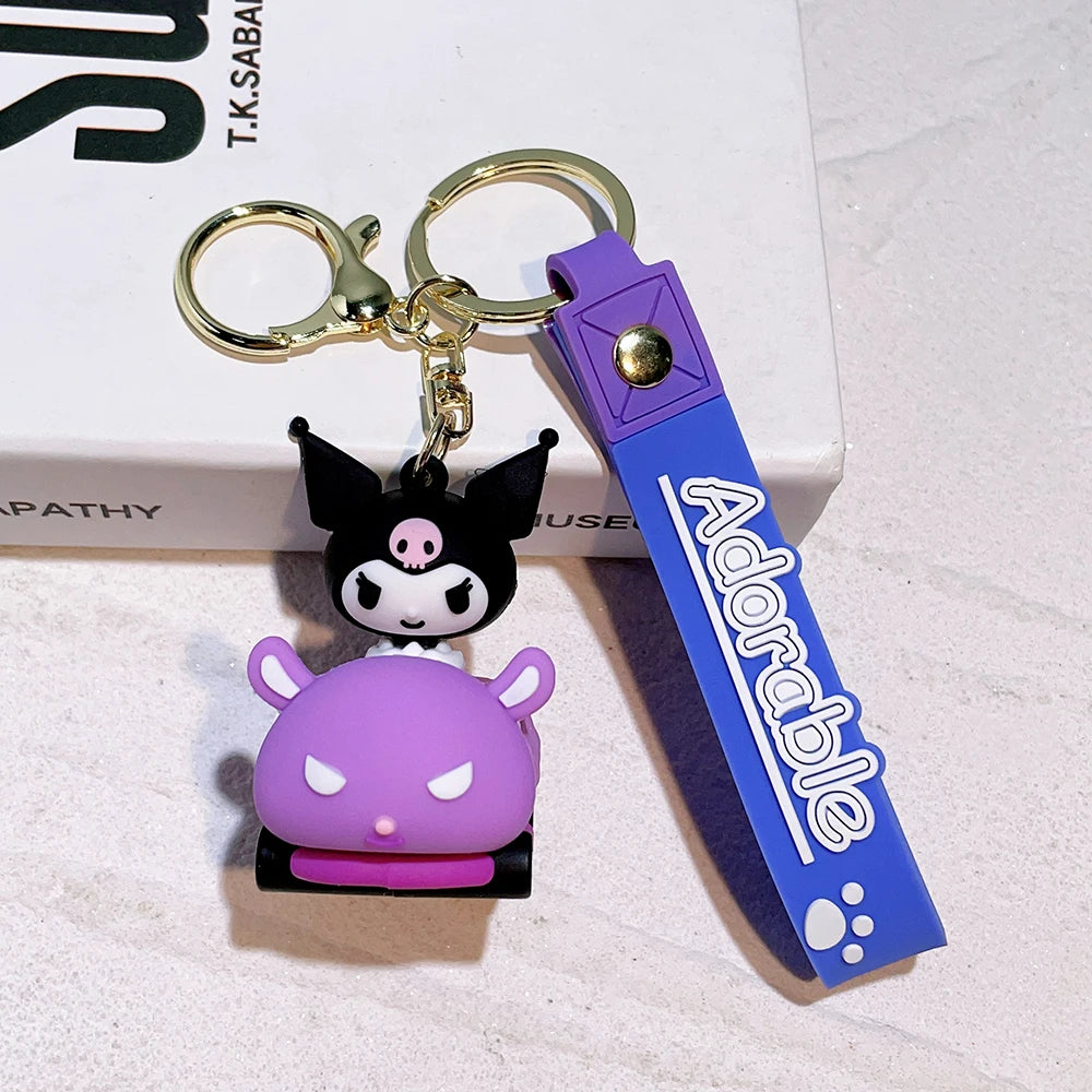 Sanrio Hello Kitty Keychain Cute Cartoon Melody Kuromi Cinnamoroll Doll Pendant Decoration Keyring Jewelry Girl&Child Gifts Toy KTM 18 - ihavepaws.com