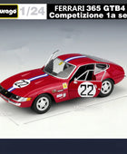 Bburago 1:24 Ferrari 365 GTB4 Competizione 1a serie Alloy Track Sports Car Model Diecasts Metal Racing Car Model Kids Toys Gifts