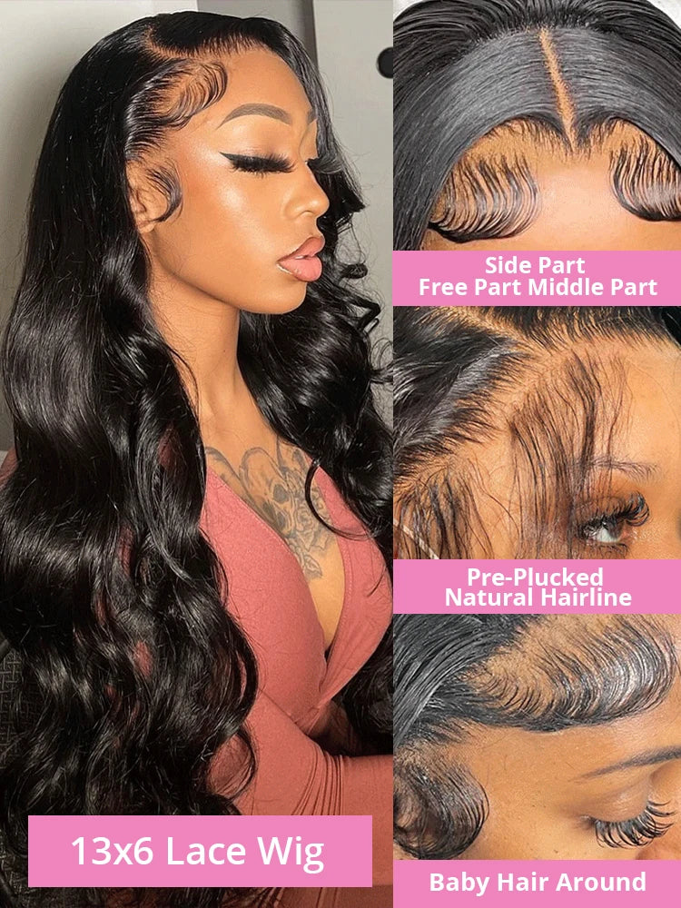 Glueless Wig Human Hair Ready To Wear Body Wave 13x4 Lace Front 5x5 6x4 Closure Wig Preplucked Melt Skins Pre Bleached Knots