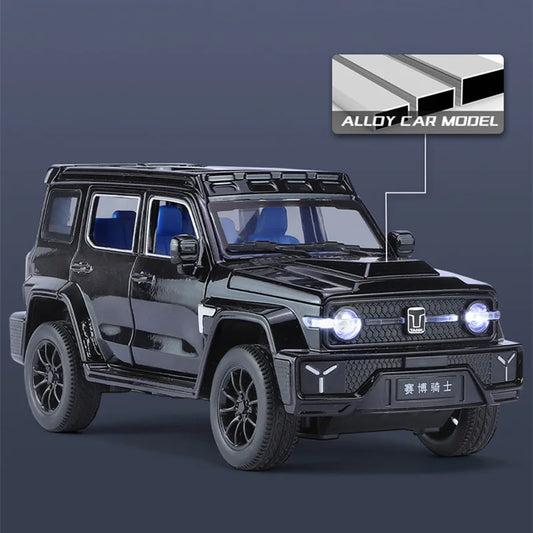 1:24 WEY Tank 300 SUV Alloy Car Model Diecasts Metal Toy Off-road Vehicles Car Model Simulation Sound and Light Childrens Gifts