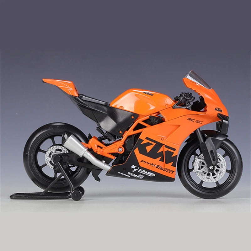 Welly 1:12 KTM RC 8C Alloy Road Racing Motorcycle Model Diecasts Metal Street Sports Motorcycle Model Simulation Childrens Gifts