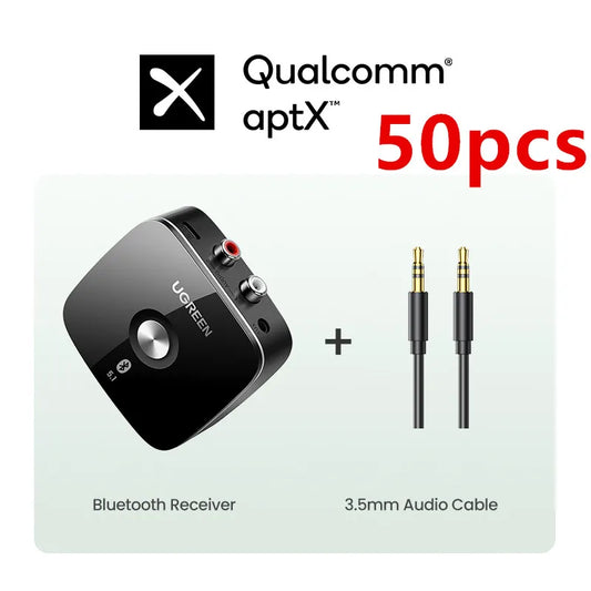 50pcs UGREEN Bluetooth RCA Receiver 5.1 aptX HD 3.5mm Jack Aux Wireless Adapter 50pcs - IHavePaws
