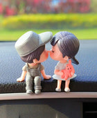 Car Couple Ornaments Car Interior Accessories Cute Kissing Couple Dolls Electric Car Decoration Ornaments Small Home Ornaments gray couple - IHavePaws