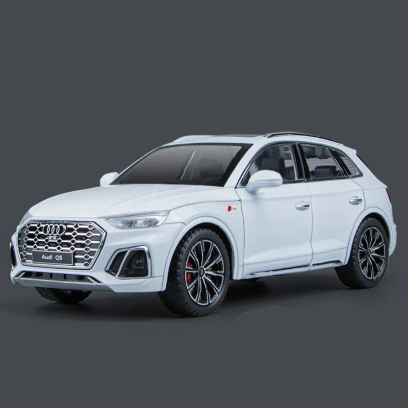 1:24 AUDI Q5 SUV Alloy Car Model Diecast & Toy Vehicles Metal Car Model High Simulation Sound and Light Collection Kids Toy Gift White - IHavePaws