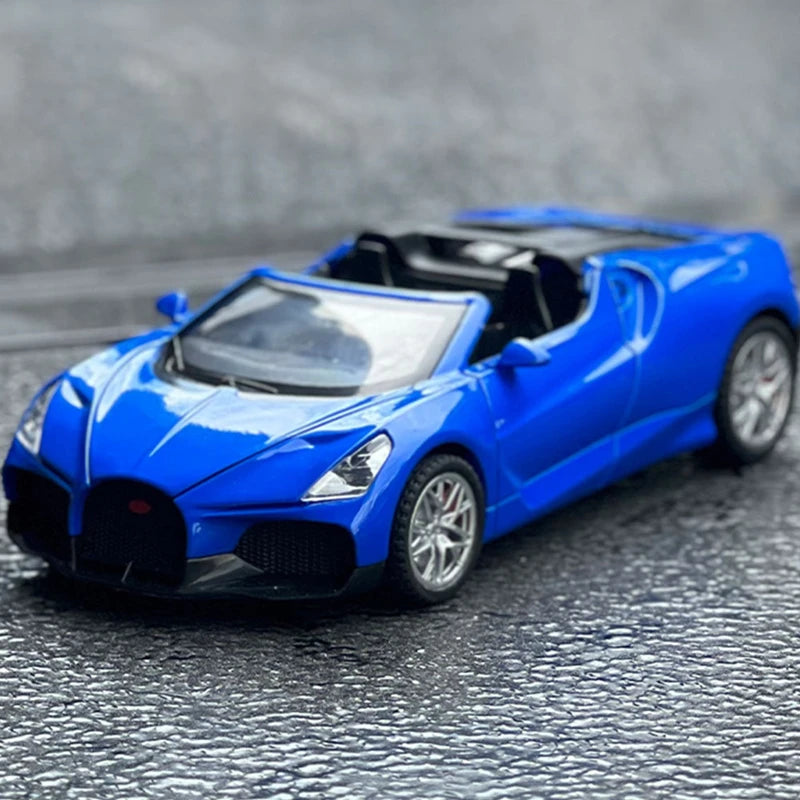1:32 Bugatti Mistral W16 Alloy Sports Car Model Diecasts & Toy Vehicles Metal Racing Car Model Simulation Blue - IHavePaws