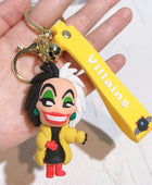 Anime Figure Villain Maleficent The Evil Queen Cruella Silicone Keychain Bag Key Ring Pendant Children Toy Birthday Gifts 1 - ihavepaws.com