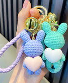 Resin Love Rabbit Keychain Pendant Cute Luggage Accessories Women's Keychain Ring Accessories Couple Gifts Gifts for Girlfriends - ihavepaws.com