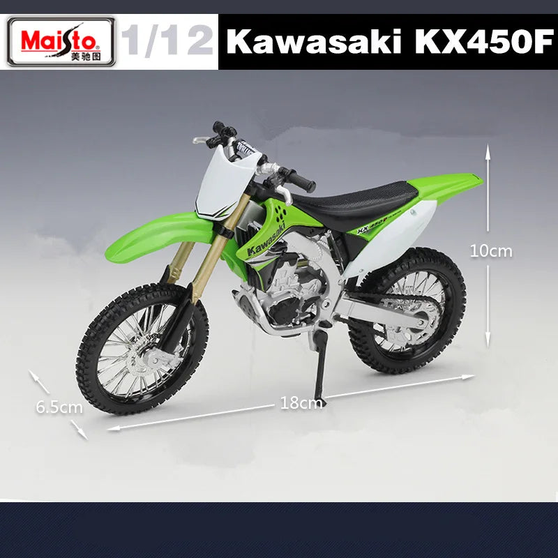 Maisto 1:12 Kawasaki KX450F Alloy Sports Motorcycle Model Simulation Metal Street Cross-country Race Motorcycle Model Kids Gifts