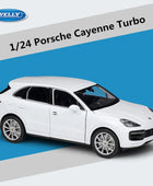 WELLY 1:24 Porsche Cayenne Turbo SUV Alloy Car Model Diecasts Metal Toy Vehicles Car Model Simulation Collection Childrens Gifts White - IHavePaws