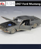 Maisto 1:24 1967 Ford Mustang GT Make Old Rust Car Model Simulation Diecast Metal Toy Sports Car Model Collection Childrens Gift - IHavePaws