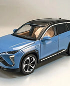 1:24 NIO ES6 SUV Alloy New Energy Car Model Diecasts Metal Toy Vehicles Car Model High Simulation Sound and Light Kids Toys Gift Blue - IHavePaws