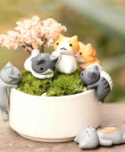 6Pcs/Set Cartoon Lucky Cat Home Garden Bonsai Decorations Miniatures Gift Lovely Micro Landscape Kitten Miniature Craft Mix - IHavePaws