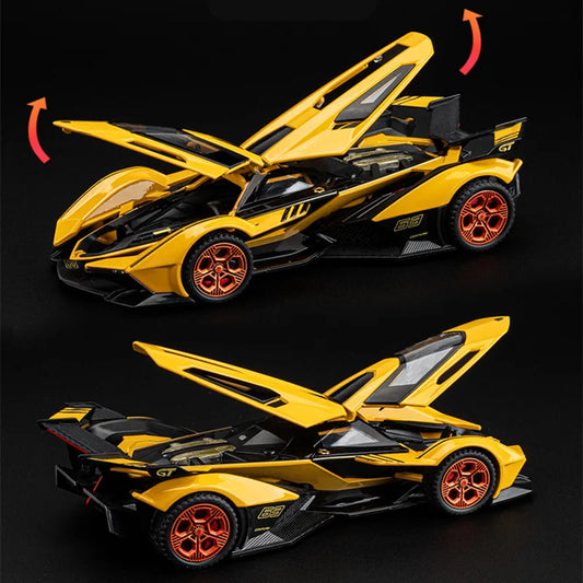 1:32 V12 Vision GT Gran Turismo Alloy Concept Sports Car Model Diecasts Racing Car Vehicles Model Sound and Light Kids Toys Gift - IHavePaws