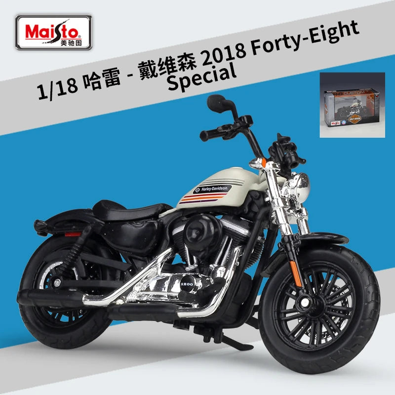 Maisto 1:18 Harley Forty-Eight Special Alloy Sports Motorcycle Model Metal Cross-country Racing Motorcycle Model Kids Toys Gifts - IHavePaws