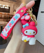 Kawaii Sanrio Keychain Kuromi Cinnamoroll Women Bag Pendant Backpack Melody Accessories Hello Kitty Toy Doll Keyring Girl Gift 4 - ihavepaws.com