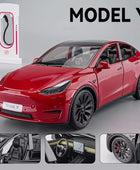 1:24 Tesla Model Y SUV Alloy Car Model Diecast Metal Toy Vehicles Car Model Simulation Collection Sound and Light Childrens Gift Model Y Red - IHavePaws