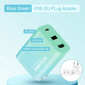 Blue green-EU plug