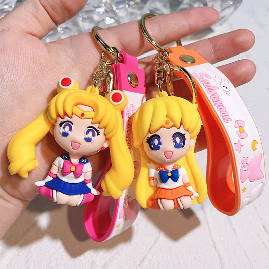 Anime Sailor Moon Keychain Cute Figure Doll Couple Bag Pendant Keyring Car Key Chain Accessories Toy Gift for Men Women Friends - ihavepaws.com