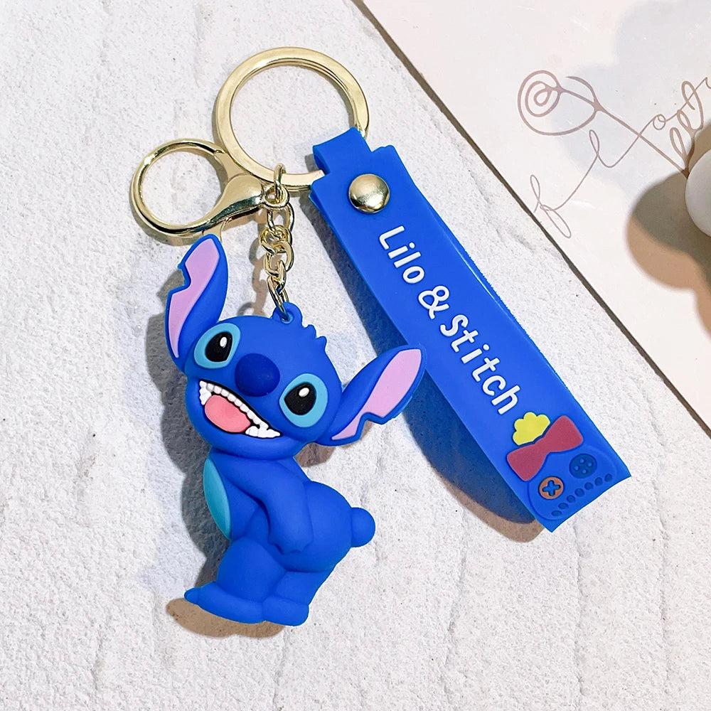 Anime Funny Stitch Keychain Cute Keychain PVC Pendant Men's and Women's Backpack Car Keychain Jewelry Accessories 23 - ihavepaws.com