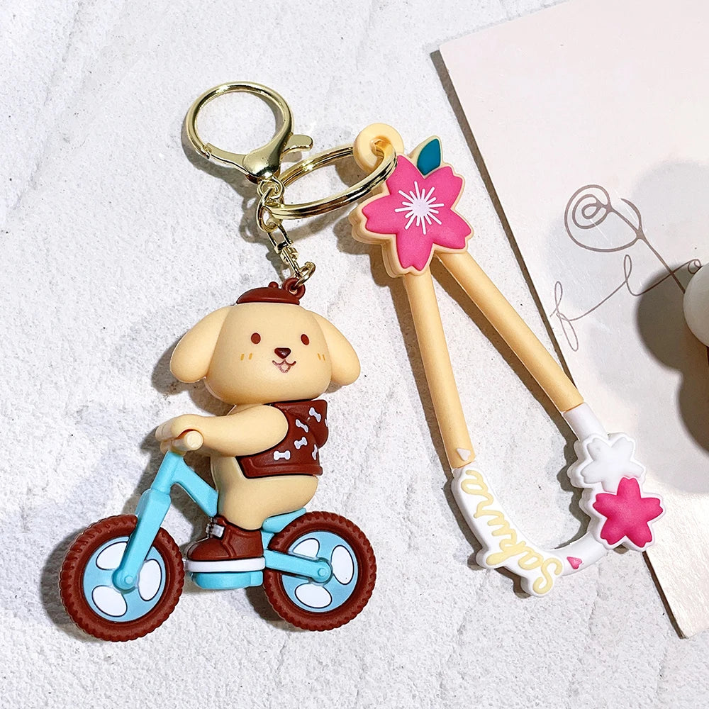 Sanrio Anime Action Figure Keychain Bag Pendant Hello Kitty Melody Kuromi Cinnamoroll Doll Pendant Couple Car Key Chain Kid Gift SLO 37 - ihavepaws.com