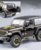 1:30 Jeep Wrangler Rubicon Alloy Car Model Diecast & Toy Metal Refit Off-road Vehicles Car Model High Simulation Childrens Gift A Black - IHavePaws