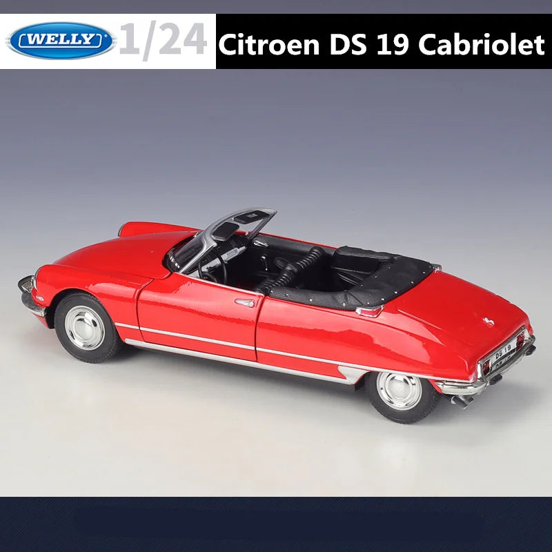 WELLY 1:24 CitroenDS19 Cabriolet Alloy Classic Sports Car Model Diecasts Toy Metal Car Vehicles Model Collection Childrens Gifts - IHavePaws