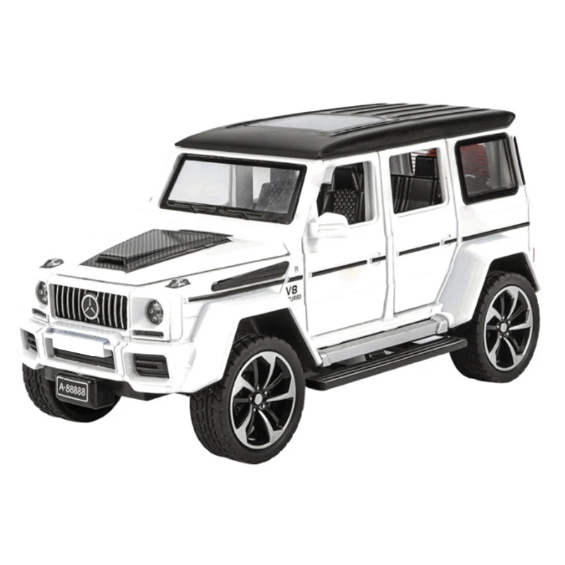 1:32 G63 G65 SUV Alloy Car Model Diecasts Metal Off-road Vehicles Car Model Simulation Sound and Light Collection kids Toys Gift White - IHavePaws